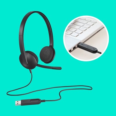 Logitech H340 USB  Gürültü Önleyici Mikrofonlu Kablolu Kulaklık - Siyah