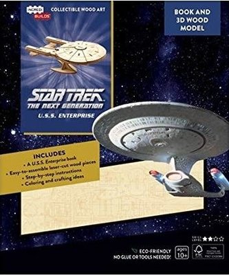 IncrediBuilds-Star Trek The Next Generation: U.S.S. Enterprise Book and 3D Wood Model