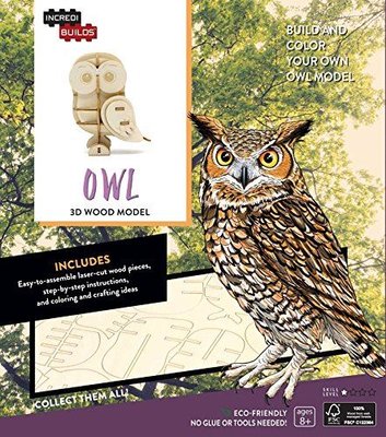 IncrediBuilds-Owl 3D Wood Model