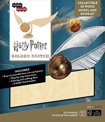IncrediBuilds-Harry Potter: Golden Snitch 3D Wood Model and Booklet