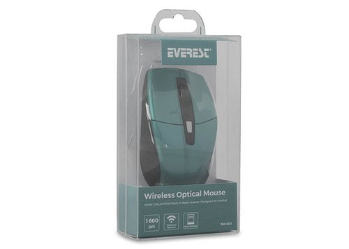 Everest SM-861 Süper Sessiz Kablosuz Mouse Usb 800/1200/1600dpi Metalik Yeşil