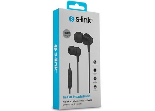 S-link SL-KU160 Mobil Telefon Uyumlu Kulak İçi Mikrofonlu Kulaklık (SİYAH)