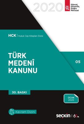 2020 Türk Medeni Kanunu-Hukuk Cep Kitapları
