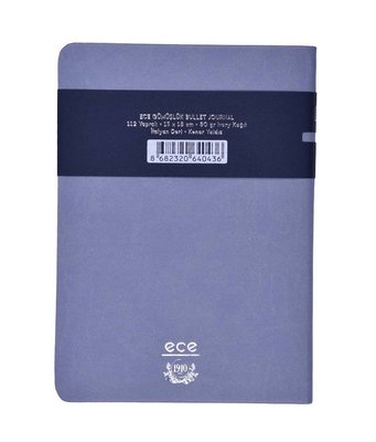 Ece Defter Gümüşlük Noktalı Bullet Journal Açık Gri 13x18 cm.