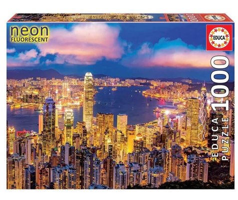 Educa 18462 Hong Kong Skyline Neon 1000 Parça Puzzle
