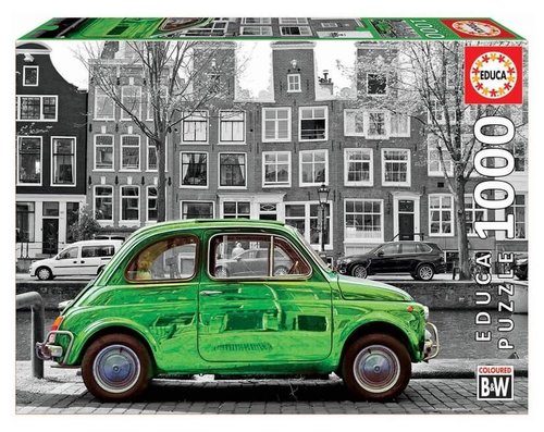 Educa 18000 Car In Amsterdam Coloured B&W 1000 Parça Puzzle