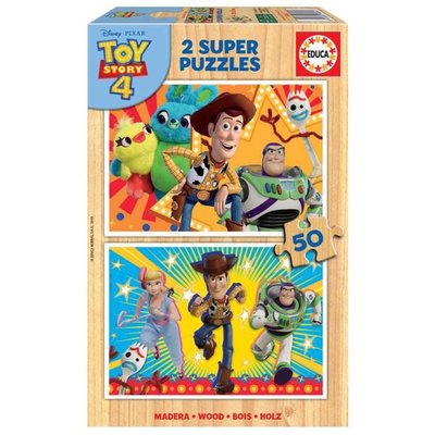 Educa 18084 Toy Story 4 2x50 Ahşap Puzzle