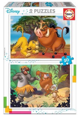 Educa 18103 Disney Animals 2x20 Parça Puzzle