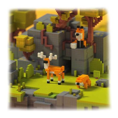 Pixio Orange Animals Manyetik Blok Birleştir Oyna Set