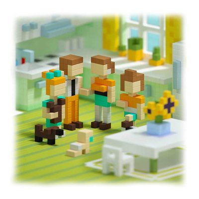Pixio Happy Family Manyetik Blok Birleştir Oyna Set 