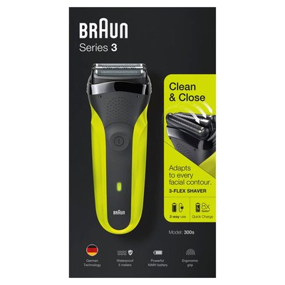 Braun Series 3 300 VTGRN Şarjlı Tıraş Makinesi Islak&Kuru Kullanım