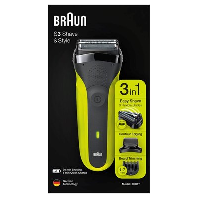Braun Series 3 300 VTGRN Şarjlı Tıraş Makinesi Islak&Kuru Kullanım