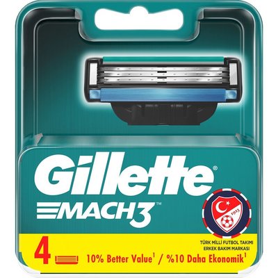 Gillette Mach3 Yedek Tıraş Bıçağı 4'lü