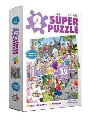 2 Süper Puzzle Nasrettin Hoca-Keloğlan 32 Parça