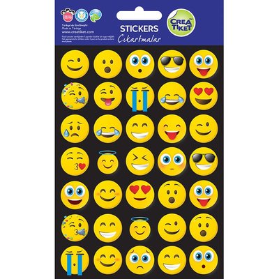 Crea Emoji Efekt Çıkartma Siyah 1318