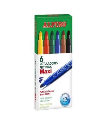 Alpino Maxi 6'lı Keçeli Kalem