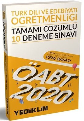 Yediiklim Yayınları 2020 KPSS ÖABT Türk Dili Ve Edebiyatı Öğretmenliği Tamamı Çözümlü 10 Deneme Sına