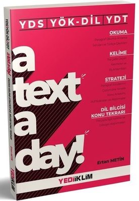 Yediiklim Yayınları YDS Yök - Dil Ydt A Text A Day Okuma - Kelime - Strateji - Dil Bilgisi Konu Tekrarı