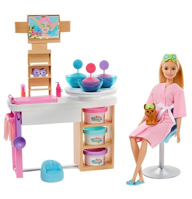 Barbie GJR84 Bebek Yüz Bakımı Yapıyor Oyun Seti 