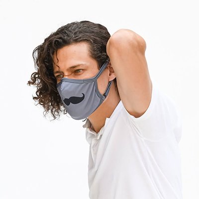 Tissum Moustache Yetişkin Yıkanabilir Filtreli Maske
