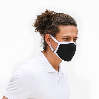 Tissum Black - White Yetişkin Yıkanabilir Filtreli Maske