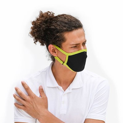Tissum Green - Black Yetişkin Yıkanabilir Filtreli Maske