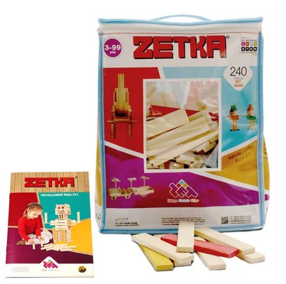 Zet Zeka 240 Doğal Renkli Parça Zetka Eğitim Oyunu