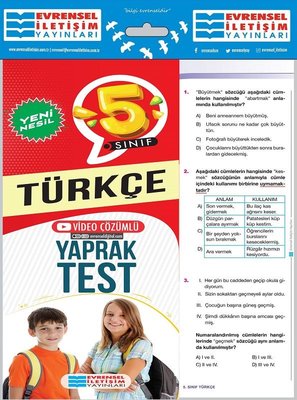 5. Sınıf Türkçe Yeni Nesil Yaprak Test