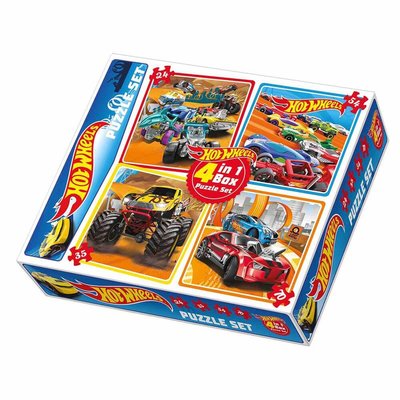 DiyToy Hot Wheels 4 in 1 Puzzle