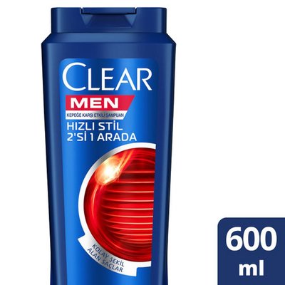 Clear Men Hız.Stil 2N1  600Ml