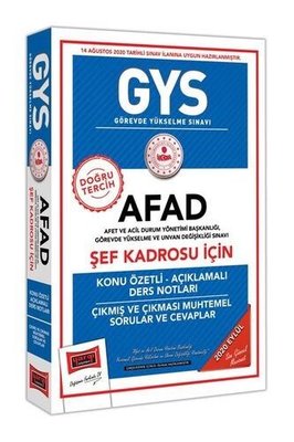 GYS AFAD Şef Kadrosu İçin Konu Özetli Çıkmış ve Çıkması Muhtemel Sorular