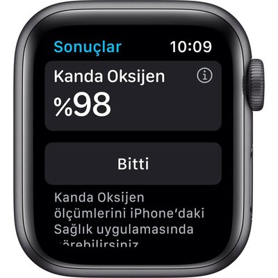 Apple Watch Series 6 GPS 40 mm Uzay Grisi Alüminyum Kasa ve Siyah Spor Kordon Akıllı Saat MG133TU/A Apple Watch Series 6 GPS 40 mm Uzay Grisi Alüminyum Kasa ve Siyah Spor Kordon Akıllı Saat MG133TU/A