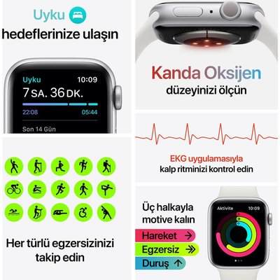 Apple Watch Series 6 GPS 40 mm Uzay Grisi Alüminyum Kasa ve Siyah Spor Kordon Akıllı Saat MG133TU/A Apple Watch Series 6 GPS 40 mm Uzay Grisi Alüminyum Kasa ve Siyah Spor Kordon Akıllı Saat MG133TU/A