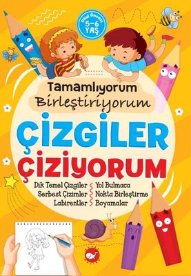 Tamamlıyorum Birleştiriyorum - Çizgiler Çiziyorum 5-6 Yaş