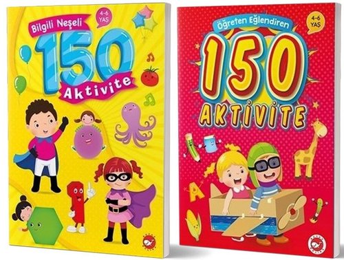 4 - 6 Yaş Bilgili Eğlendiren 150 Aktivite Seti - 2 Kitap Takım
