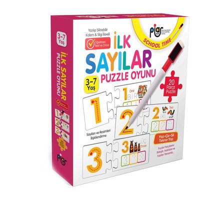 İlk Sayılar Eşleştirme İlişkilendirme Ve Puzzle Oyunu (3-7 Yaş)