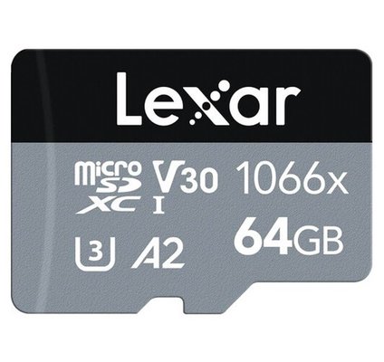 Lexar 64 GB 1066x microSDXC  UHS I up to 160MB s Okuma Hızı 70MB s Yazma Hızı C10 A2 V30 U3 