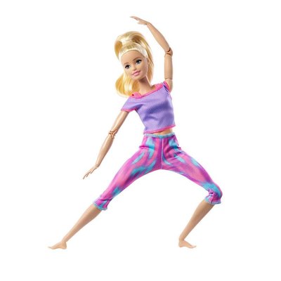 Barbie Sonsuz Hareket Sarışın Desenli Taytlı Bebek