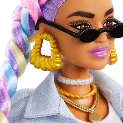Barbie Extra Renkli Örgü Saçlı Bebek