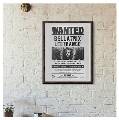 Wizarding World   Harry Potter Poster   Wanted Bellatrix Lestrange B.