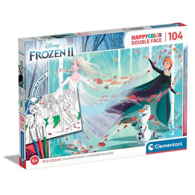 Clementoni Disney Frozen 2 104 Parça Happy Color Double Face Puzzle 25716