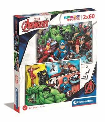 Clementoni 21605 2X60 Avengers 2019 Puzzle
