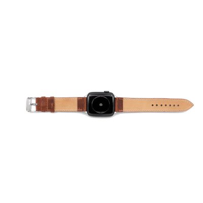 OrganiCraft Apple Watch 44 mm Açık Kahverengi Deri Kayış 