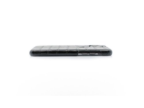 OrganiCraft iPhone 11 Pro Max Siyah Deri Croco Kılıf