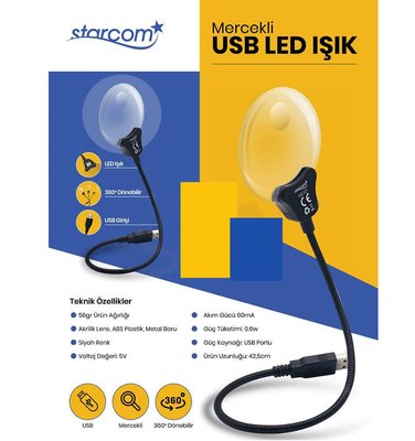Starcom Mercekli USB LED Işık
