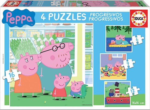 Educa Progresivos Peppa 6+9 Puzzle