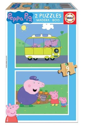 Educa Peppa Pig 2x9 Parça Puzzle