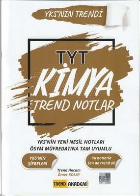 TYT Kimya Trend Notlar - YKS'nin Trendi