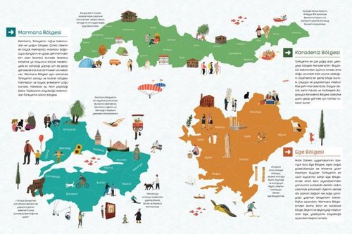 Güzel Ülke Atlası - Harita ve Çıkartma Hediyeli