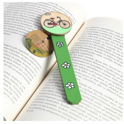 Pan Cubuklu Kitap Ayracı Bisiklet